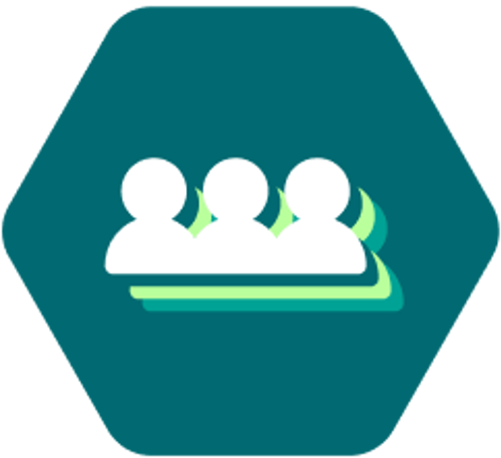 User icon with a zig zag