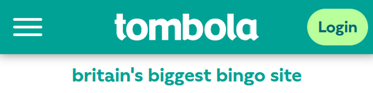 tombola mobile header screenshot