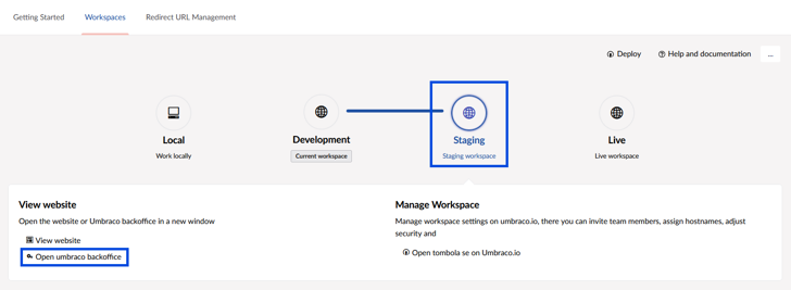 Umbraco Backoffice content transfer step 6
